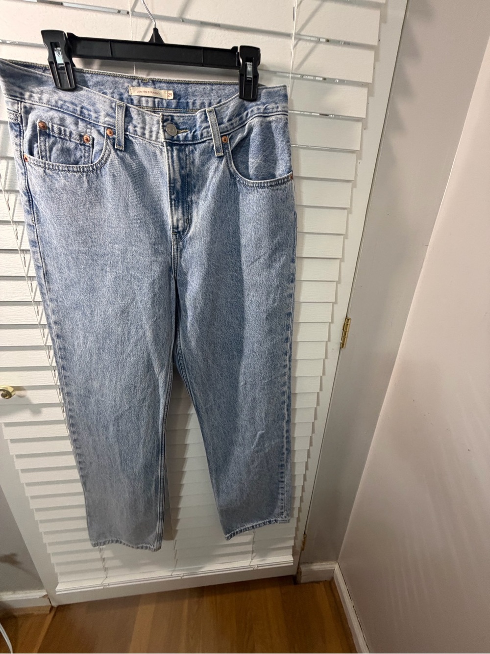 Levi's Light Blue High-Rise Straight Leg Jeans
